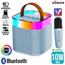 Caixa de Som Bluetooth 10W RGB XDG-59 Xtrad - Azul